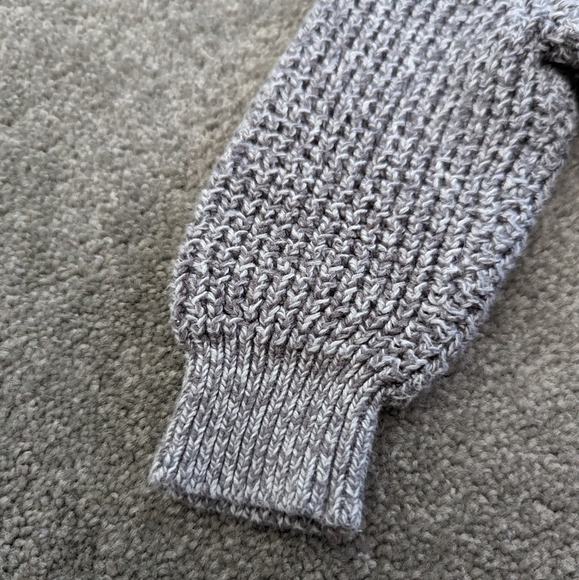 OLD Navy Gray Knit Sweater hoodie cardigan cotton 12-18 months unisex - Picture 3 of 4